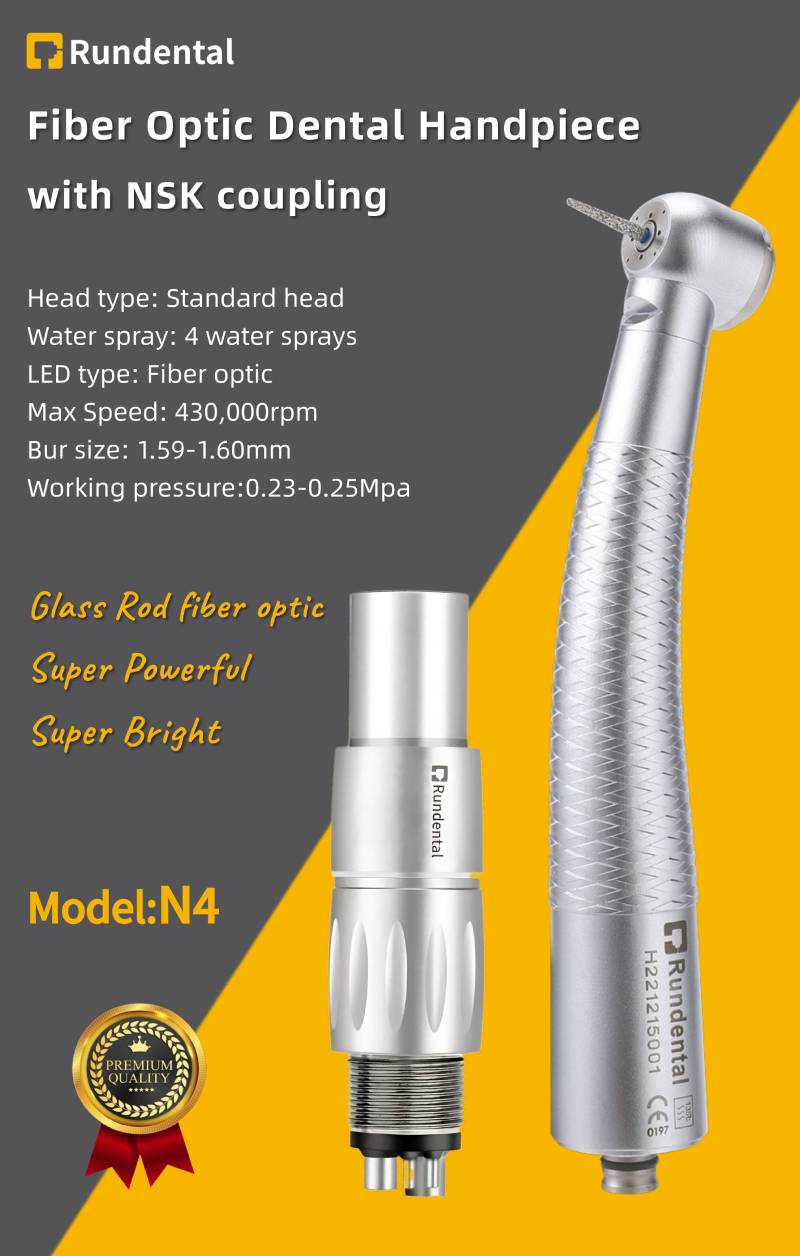 Fiber optic dental handpiece with nsk coupling