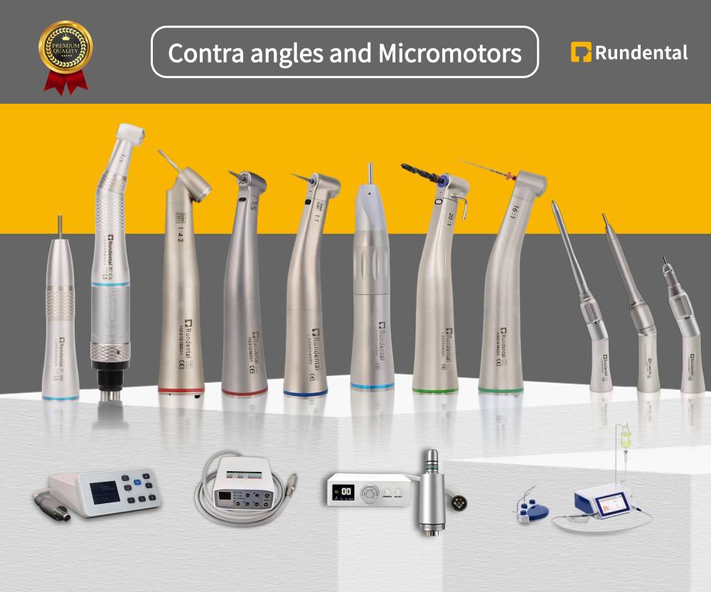 Rundental electric motors and contra angles