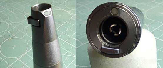 Uncleaned light guide light guide head and lamp surface