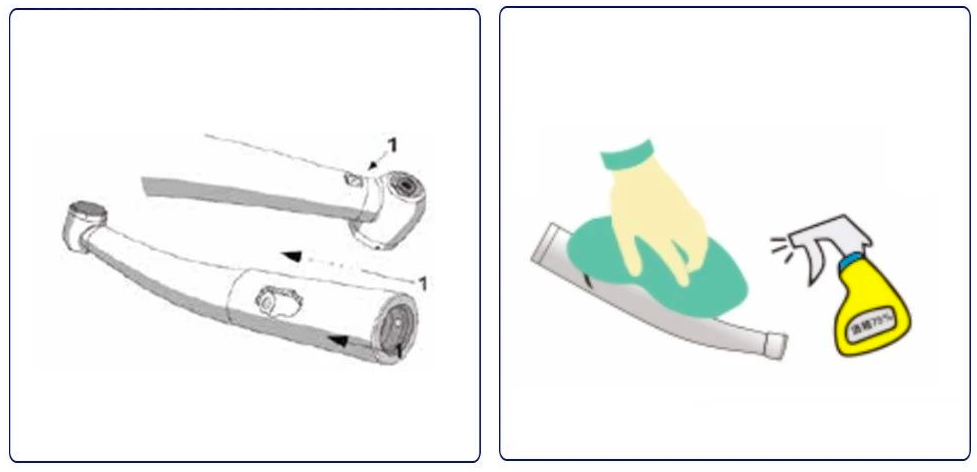clean the surface of light guide and lamp