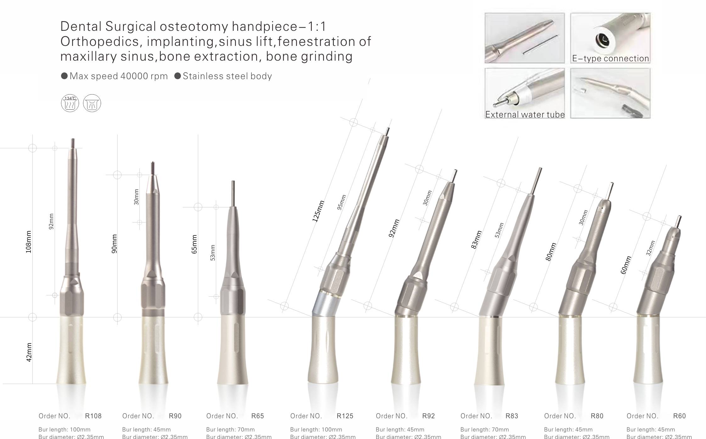 China dental handpiece surgical straight handpiece