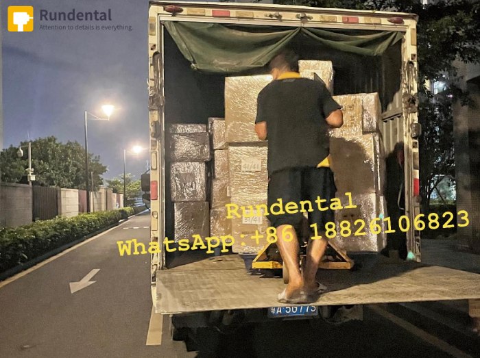 Rundental handpiece shipped by sea to customer