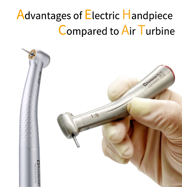 advantages of electric handpiece compared to air turbine