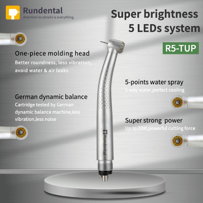 Rundental 5LEDs 5 water LED turbine