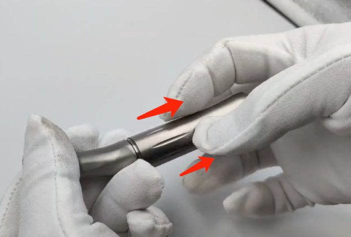 Take out the contra angle body shell