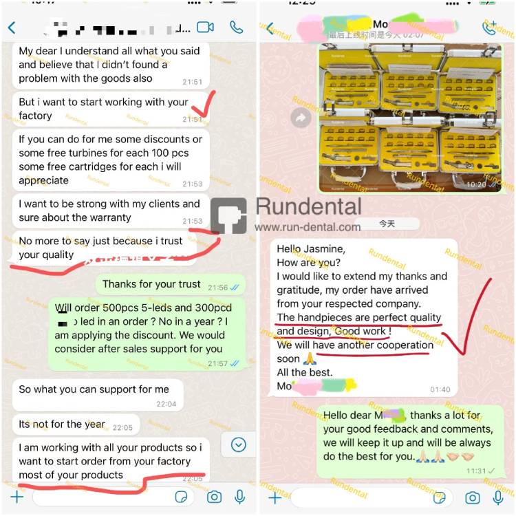 Customer reviews and testimonials of Rundental air turbines from China