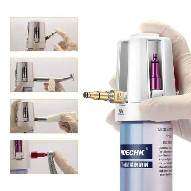 Dental turbine maintenance lubrication cleaning system