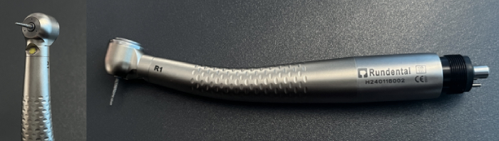 Rundental LED air turbine with anti-retraction valve