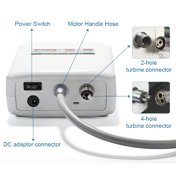 connector instruction of dental electric mircomotor with LED