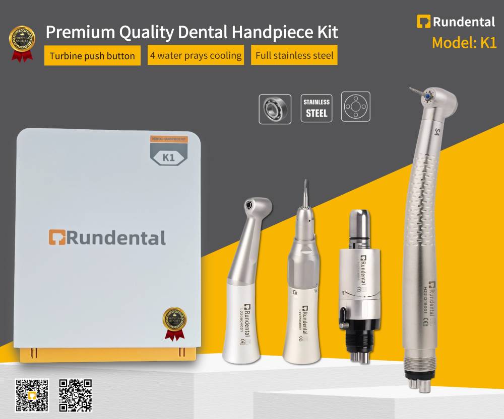 Premium Quality Dental Handpiece Kit with 4 water sprays push button turbine
