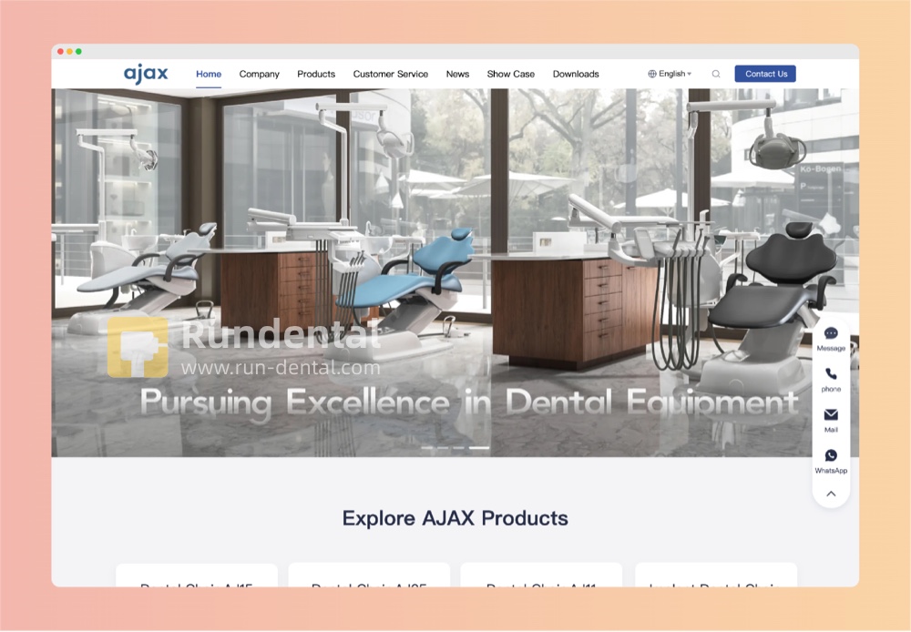 Ajax website screenshot